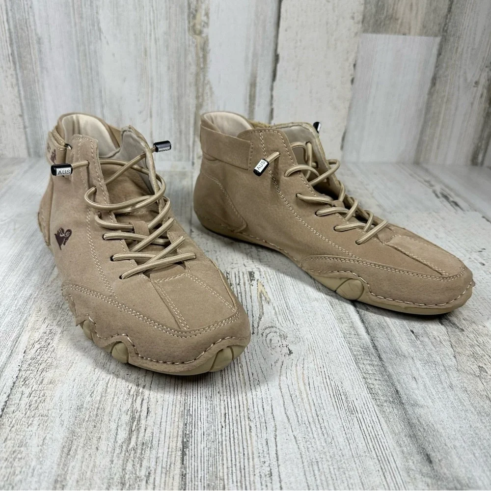 Dbeck Men's Suede High Boots Leather Casual Sneakers‎ #135